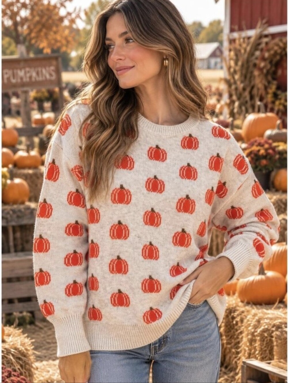 Vince Camuto Halloween Pumpkin Sweater